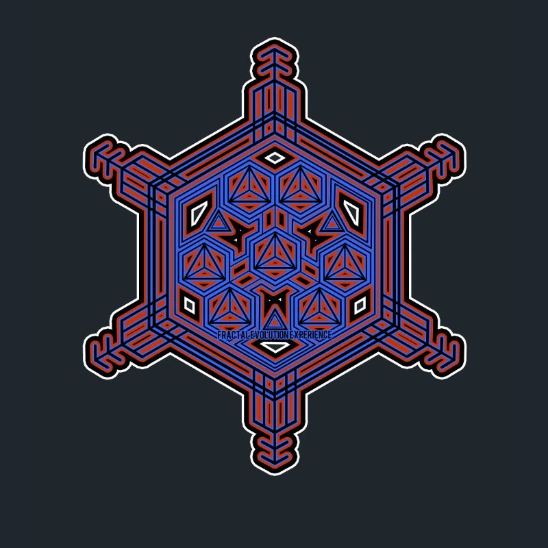 Expérience d’évolution fractale Motif hexagone étoile