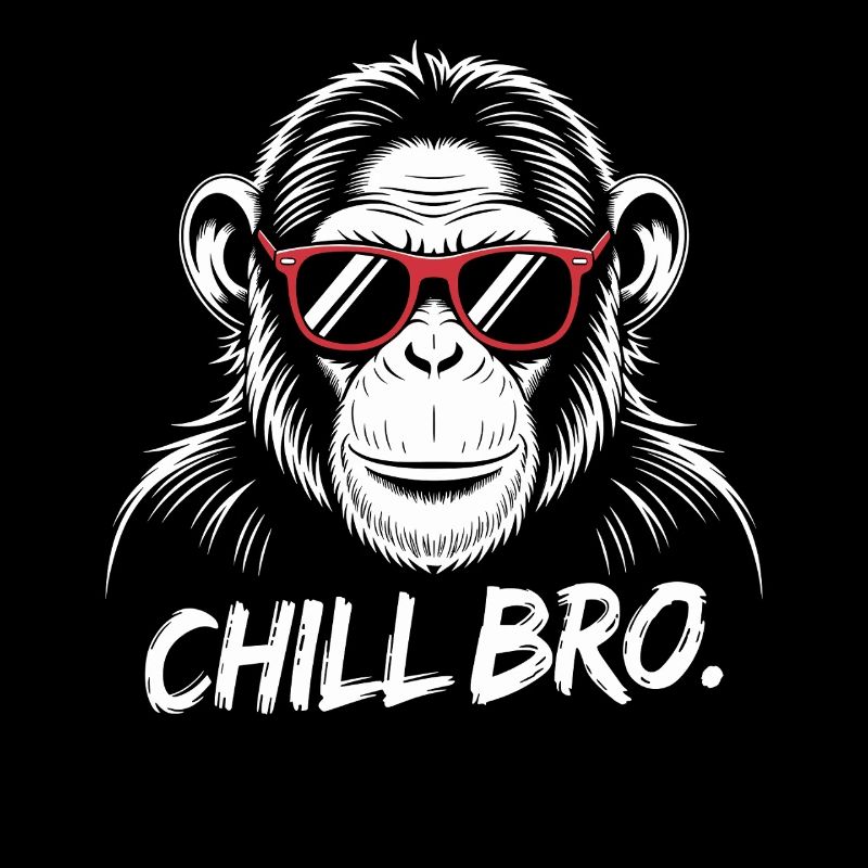 Chill Bro Monkey avec des lunettes de soleil