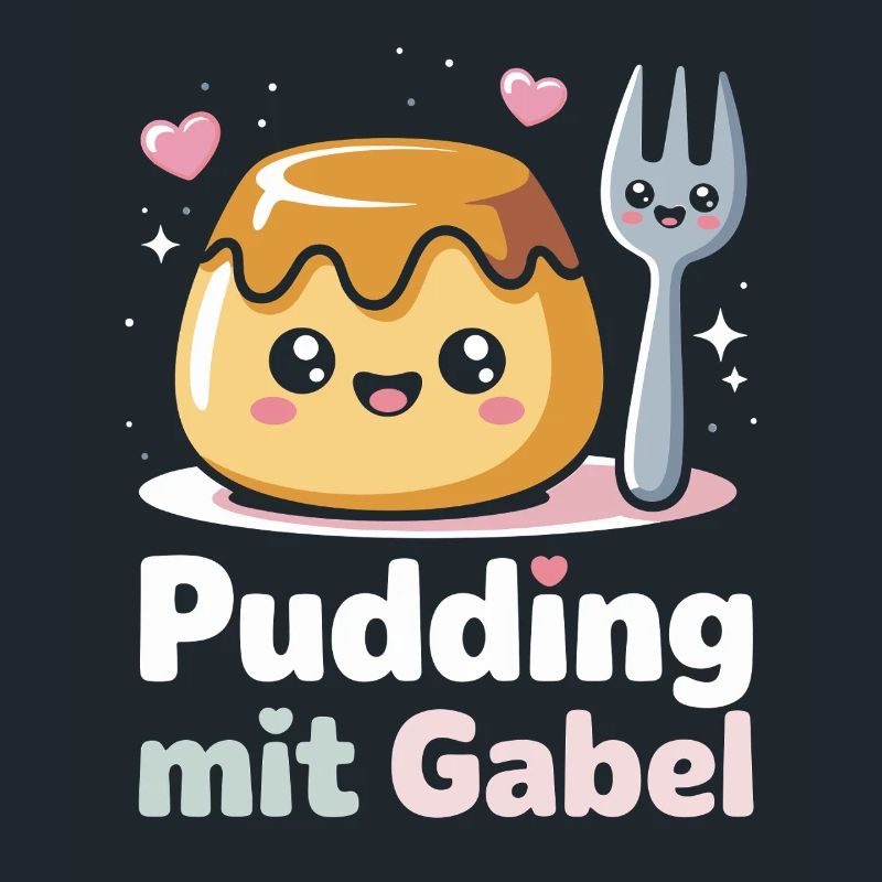 Pudding with fork