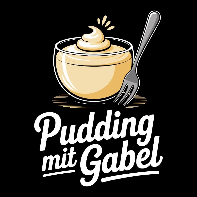Pudding with fork