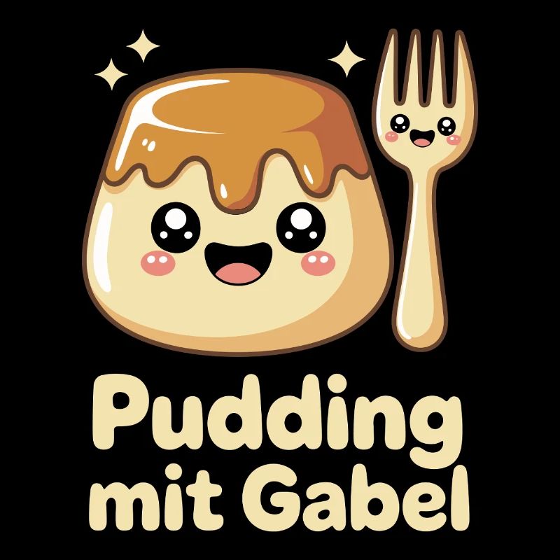 Pudding with fork