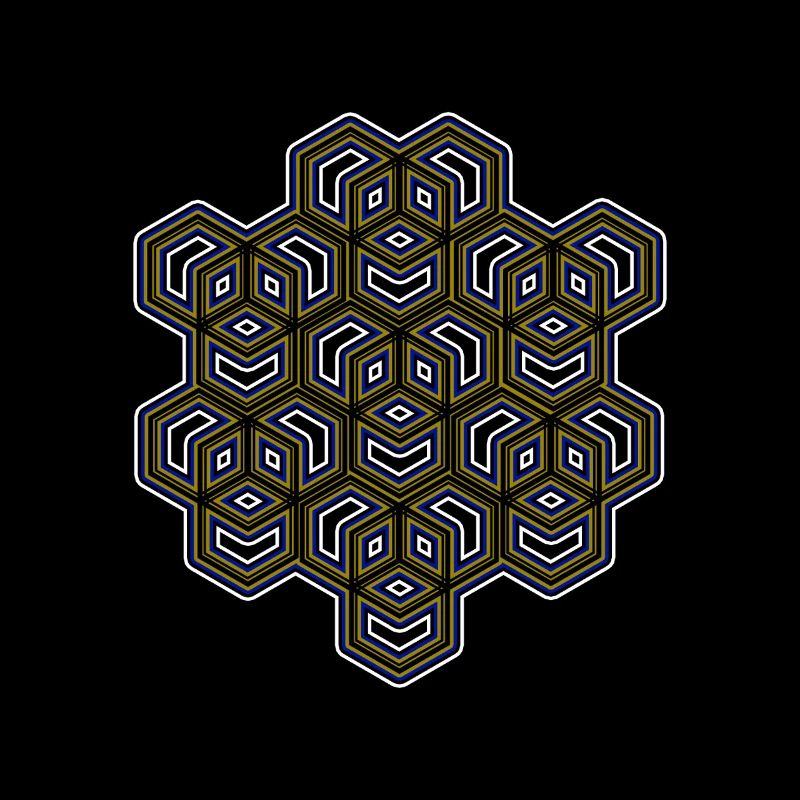 Hexagon Geometry Pattern Goa Yoga Sport Meditation