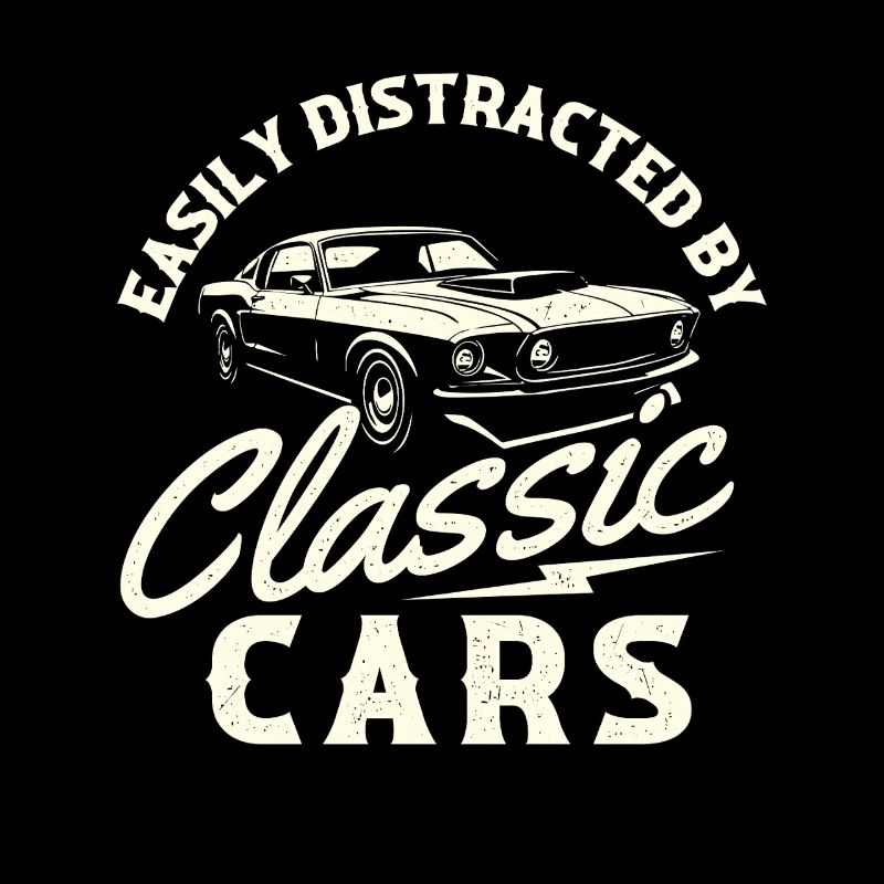 Facilement distrait par les voitures classiques Fan rétro de voitures