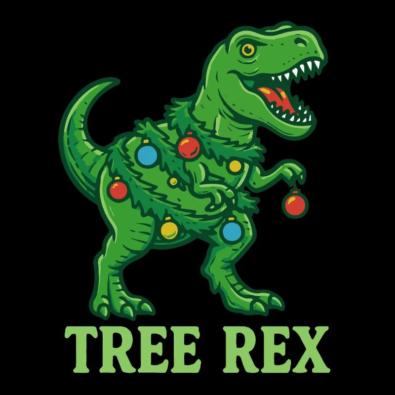 Tree Rex Dinosaur Christmas Family Fun
