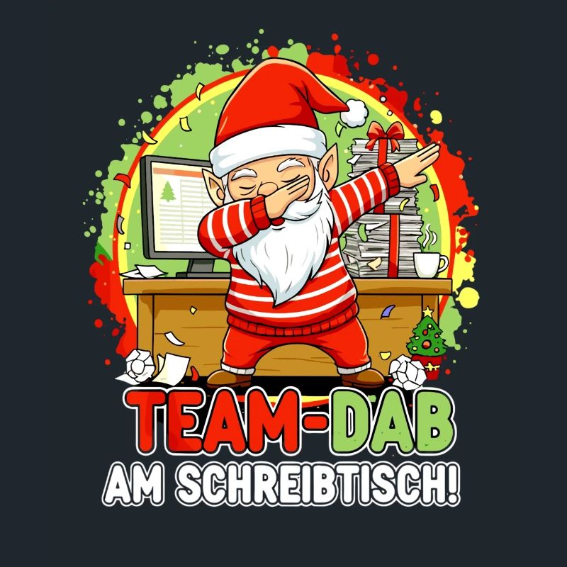 ÉQUIPE À LA TABLE DE BUREAU GNOME BUREAU DE BUREAU DE NOËL