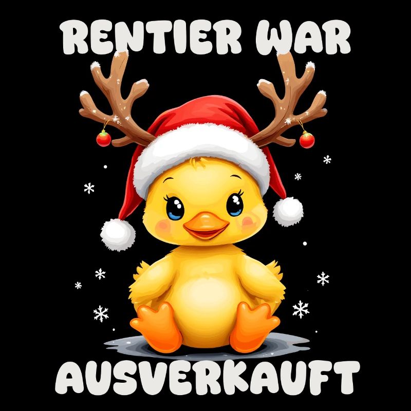 Renne était complet, canard de Noël