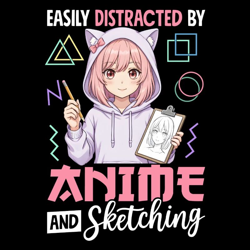 Easily Distracted By Anime And Sketching
