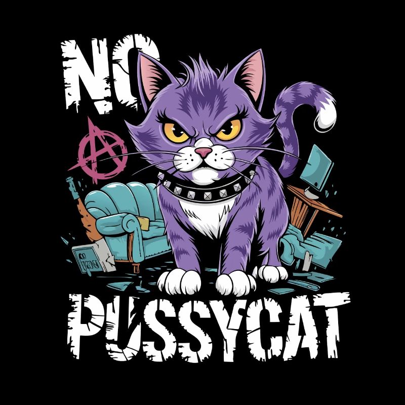 Rebellious Cat No Pussycat Design