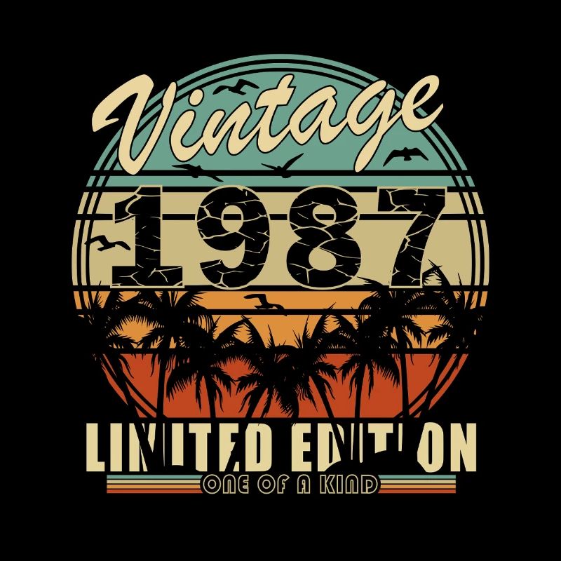 Vintage 1987 Limited Palm Tree Sunset