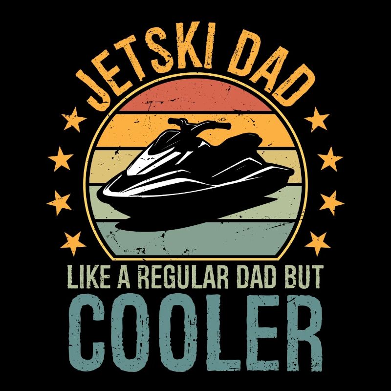Vintage Retro Jet Ski Dad Like A Regular jetski