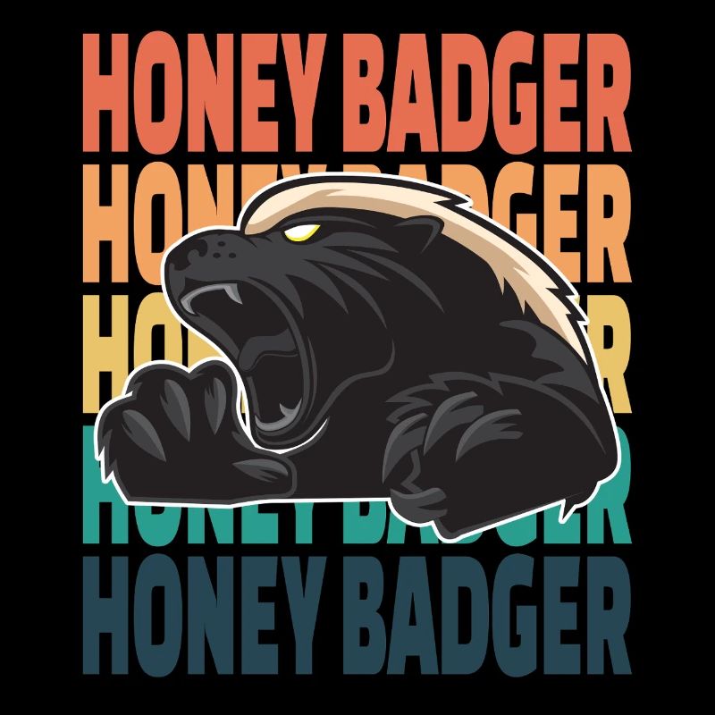 Honey Badger Retro Vintage