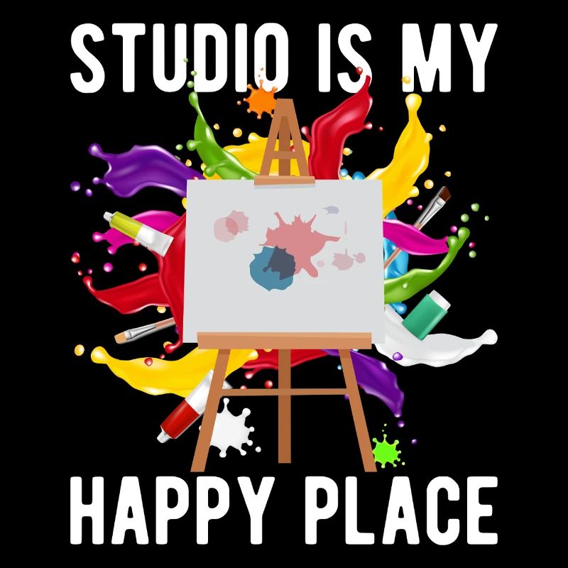 Funny Artist Painter Studio My Happy Place Draw