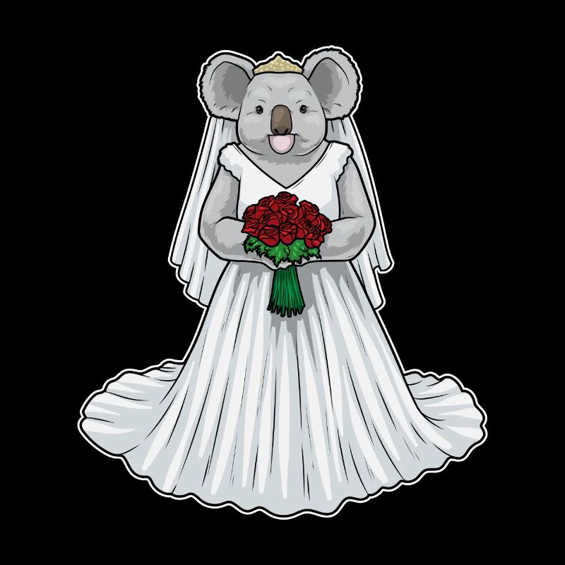 Koala Braut Rose Hochzeit