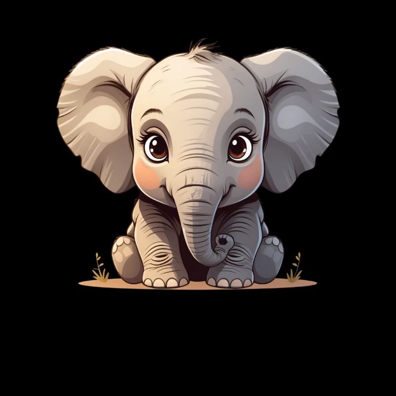 Dessin animé mignon bébé éléphant