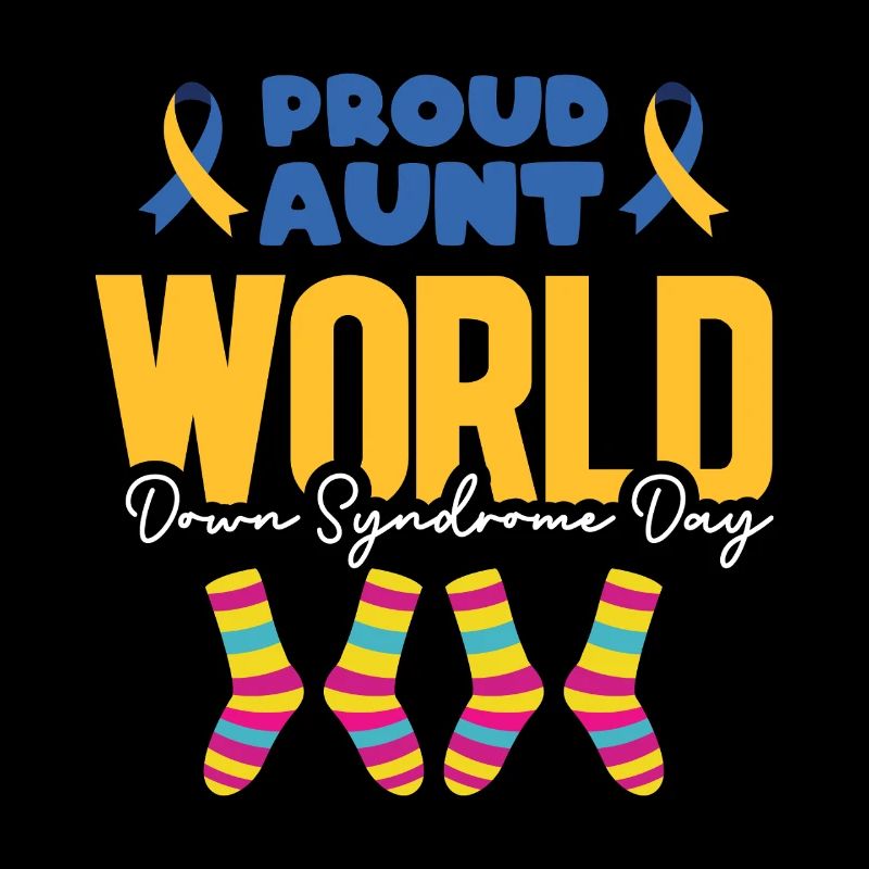 Proud Aunt World Down-Syndrom-Tag Sockendesign