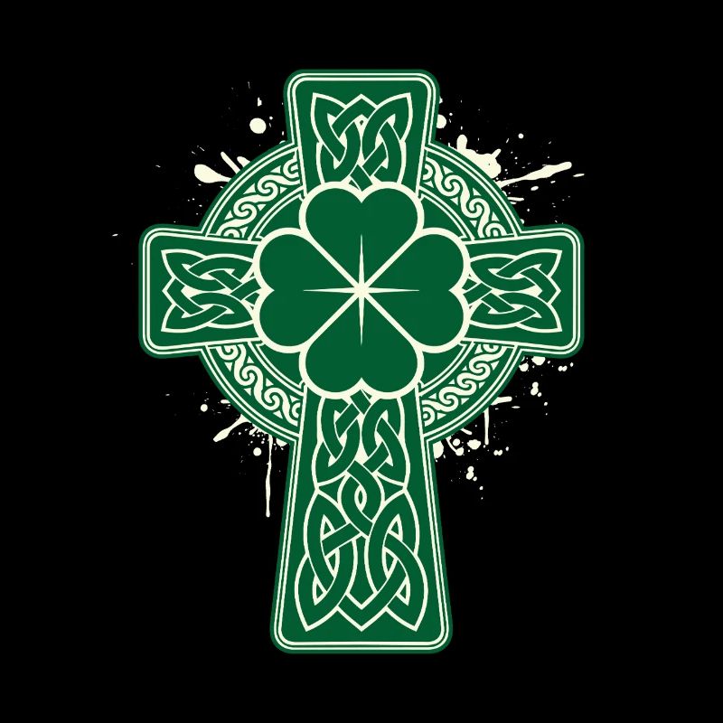 Celtic Knot Clover Cross St Pats