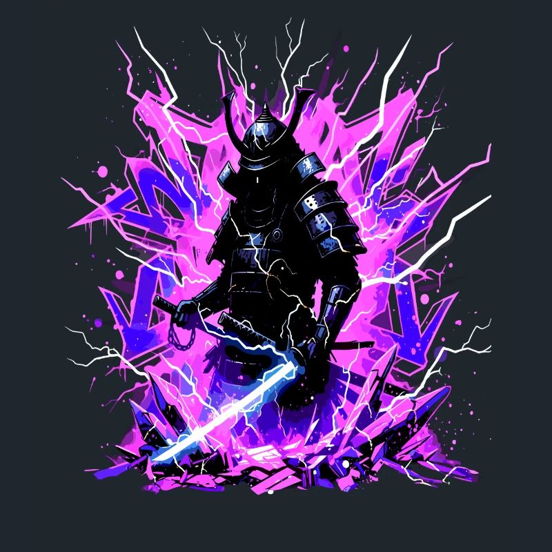 Cyber Samurai – Synthwave Katana Geist