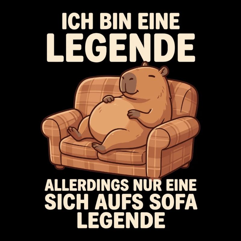 Capybara Sofa Legend Funny Relax Motif