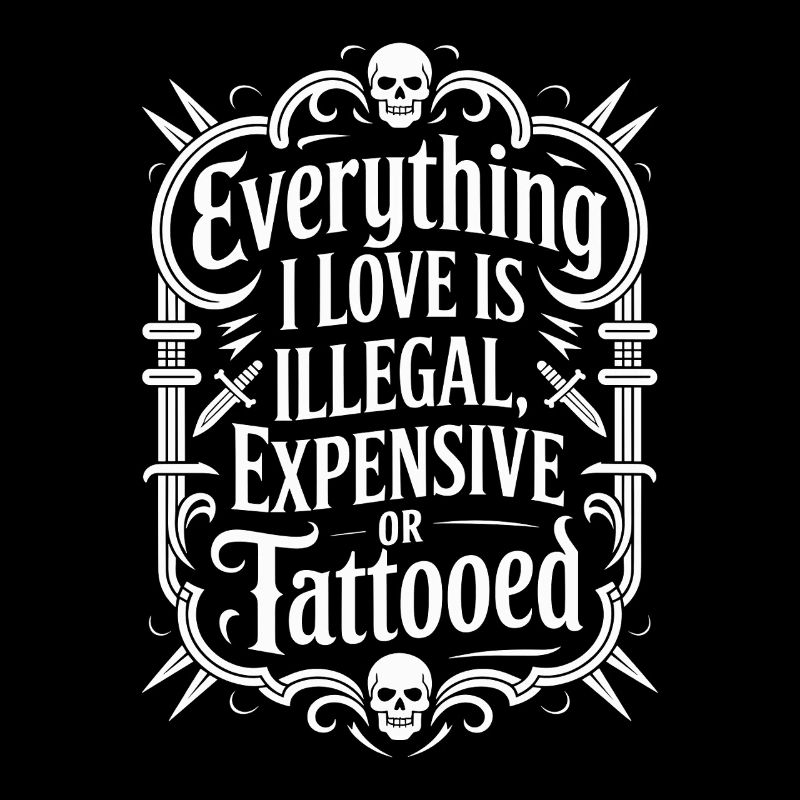 Everything I Love Is Tattooed Tätowiert Tattoo