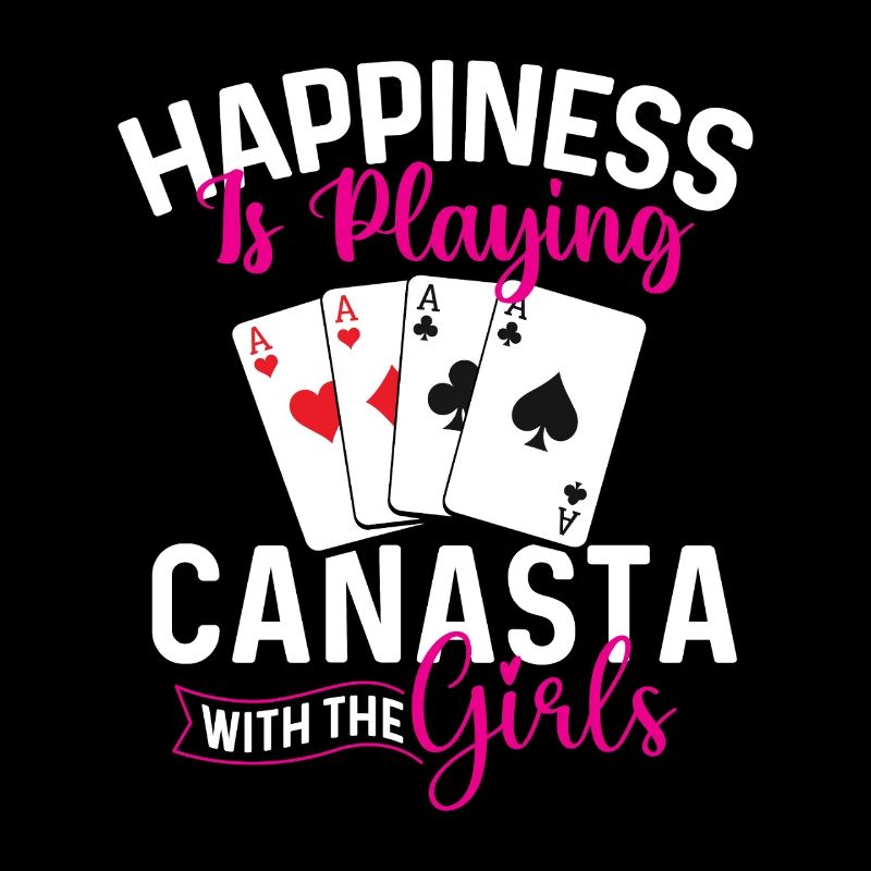 Glück beim Canasta-Spielen mit den Mädchen