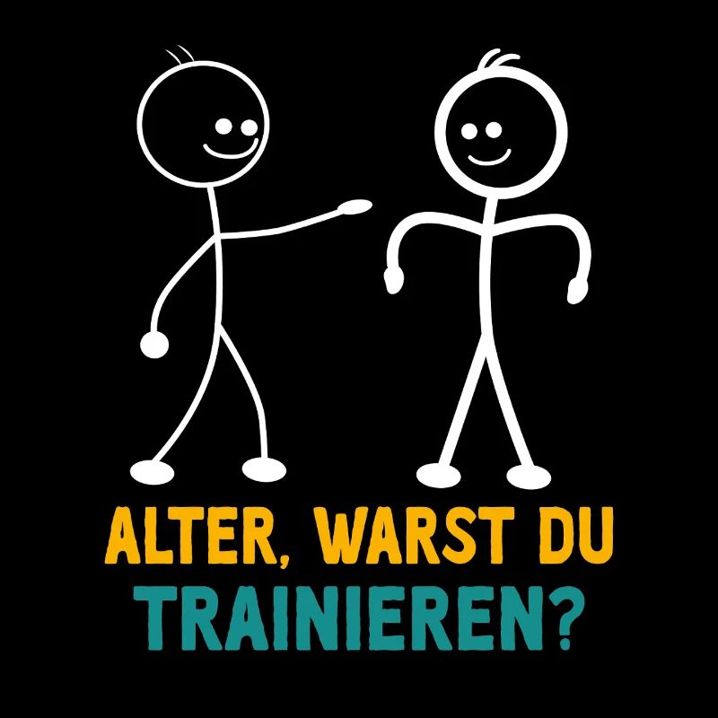 Strichmännchen WARST DU TRAINIEREN LUSTIG