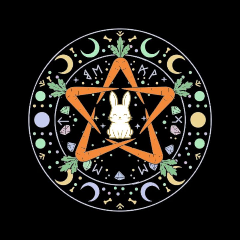 Pentagramme Carrot Bunny Occult Easter