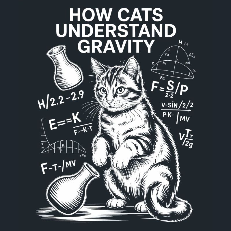 Dictions de chats de physique Blague de maths Cadeau de physique