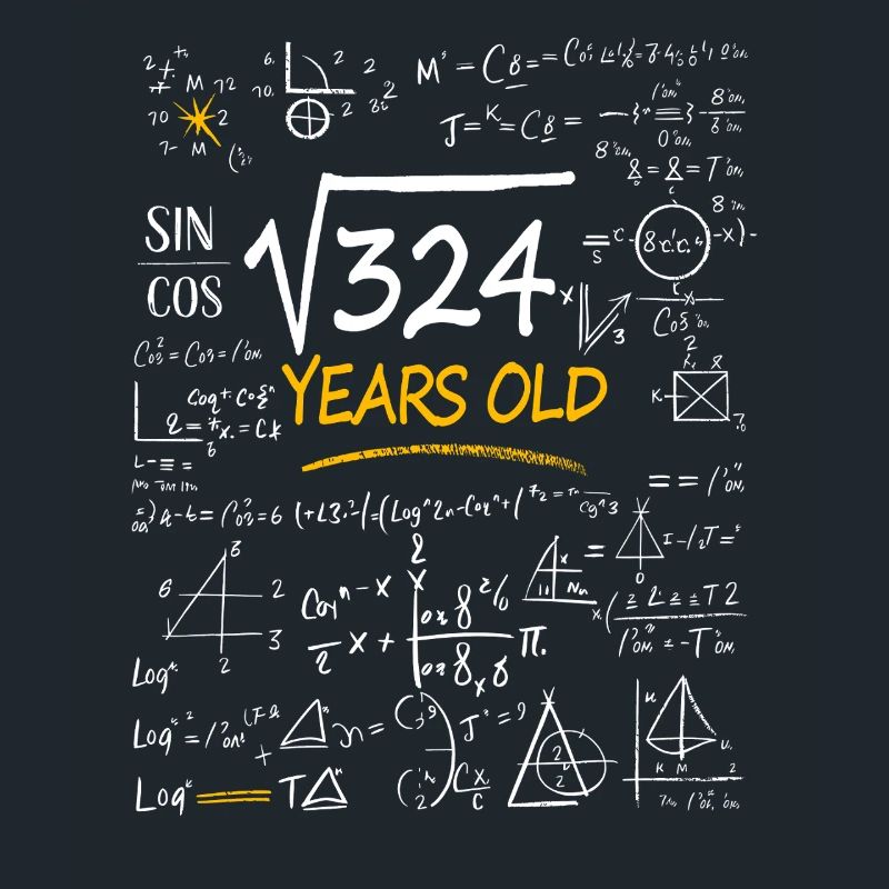 18 Years Birthday Math Formulas Funny