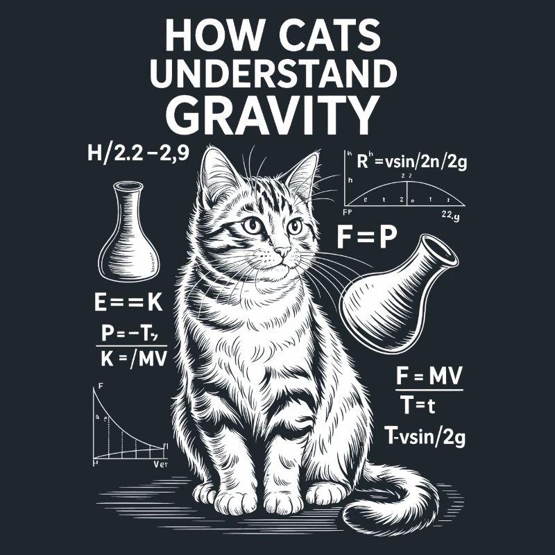 Dictions de chats de physique Blague de maths Cadeau de physique