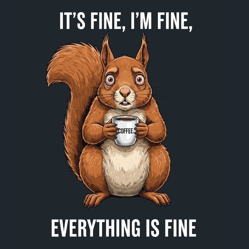 Its Fine Im Fine Kaffee Eichhörnchen