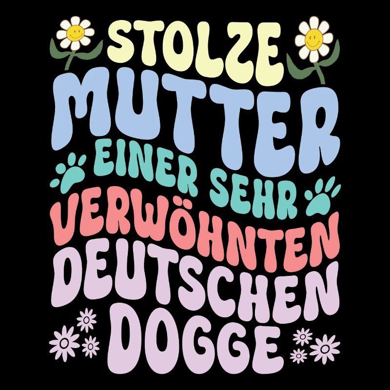 Stolze Hundemama einer Dogge