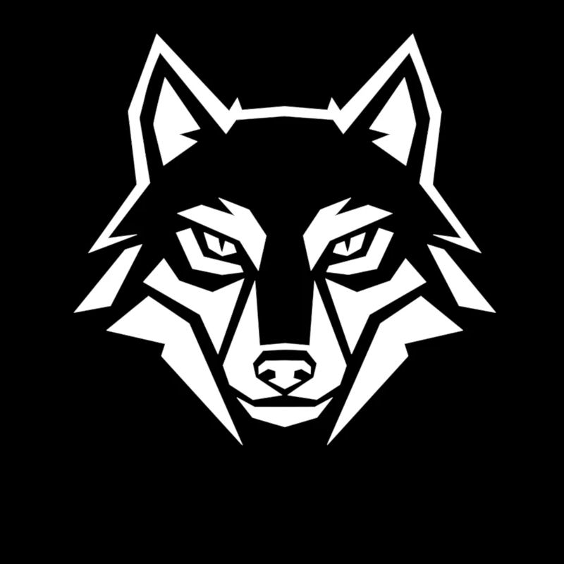 Geometric Wolf Head – Tribal Animal