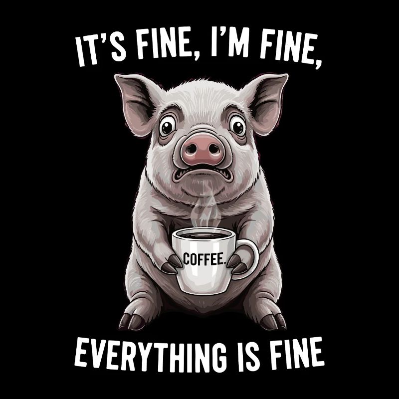 Its Fine Im Fine Kaffee Schwein Humor
