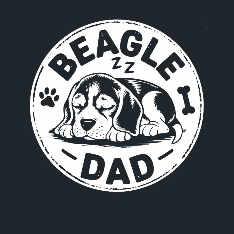 Beagle Dad Sleeping Beagle Dog Beagle Dad