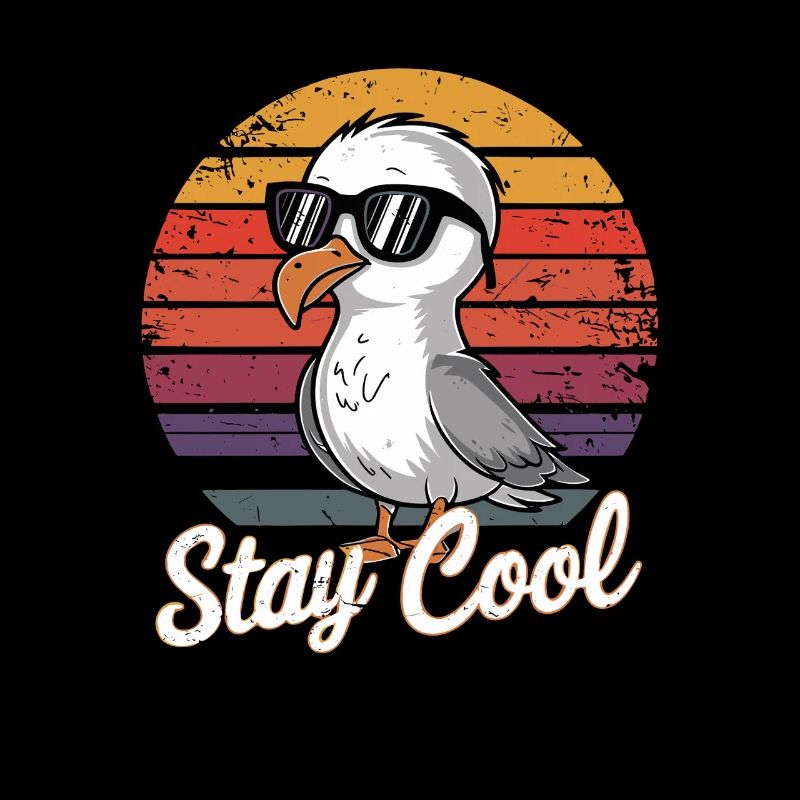  Stay Cool Lustige Moewe Mit Sonnenbrille Retro