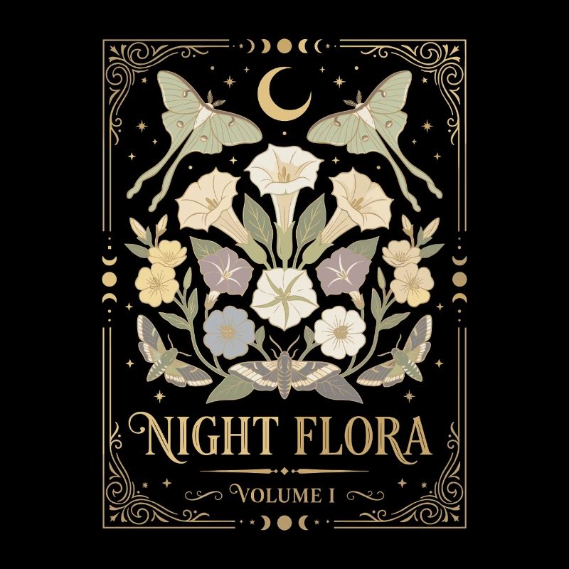 Motifs de la nuit fleurit de la lune