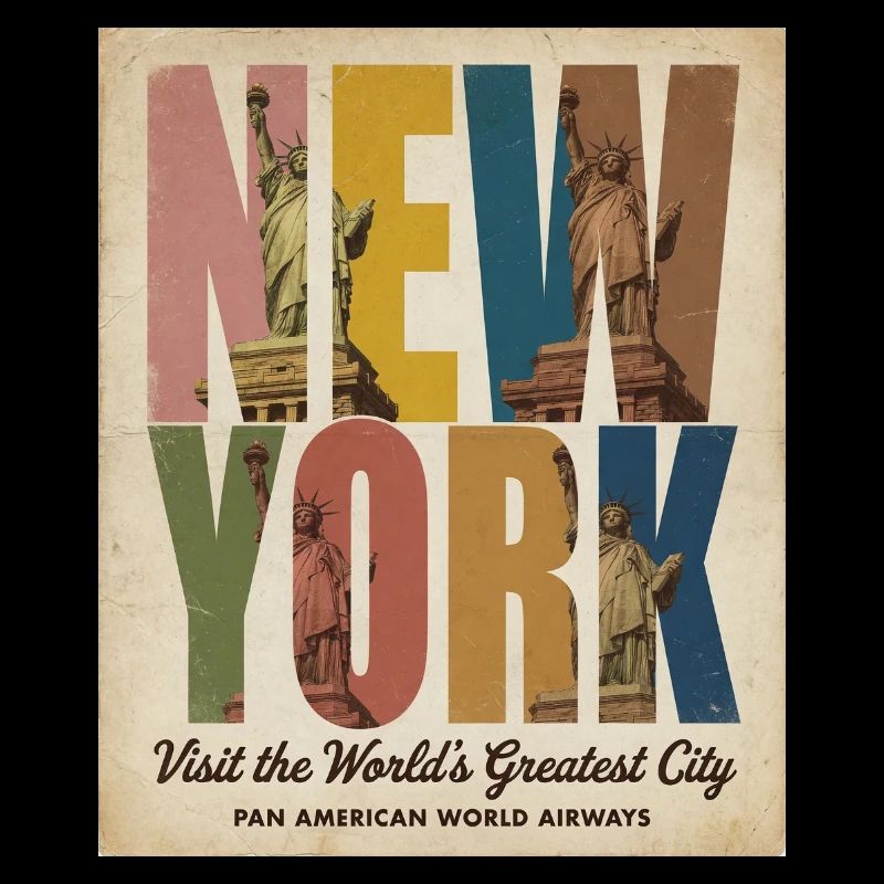 New York Vintage – Statue de la Liberté