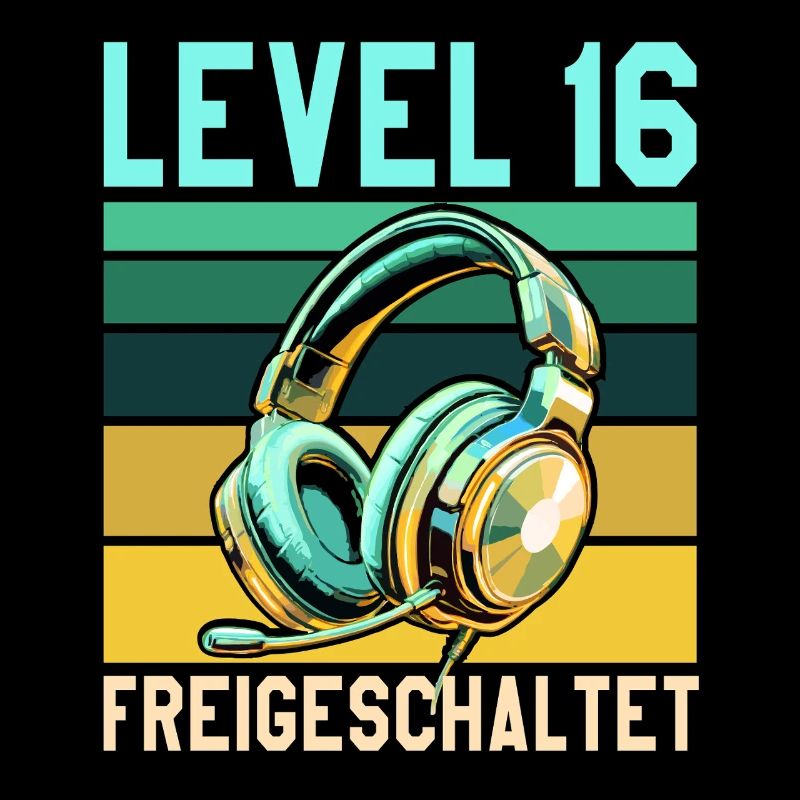 16. Geburtstag Junge Mädchen Gamer Level 16 Jahre