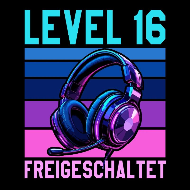 16. Geburtstag Junge Mädchen Gamer Level 16 Jahre
