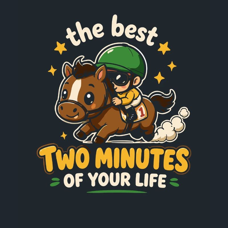 Course de sprint de chevaux de dessins animés