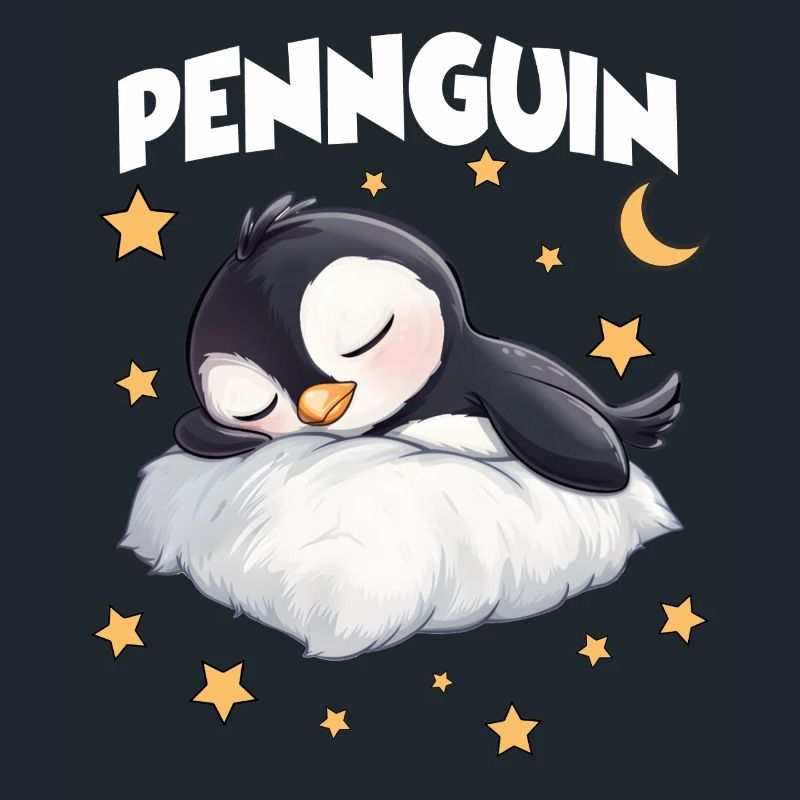 Pennguin Pinguin Pyjama müde Morgenmuffel Langschl