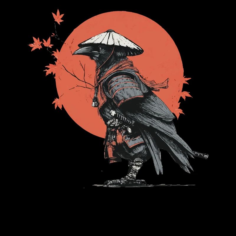 Corbeau Samouraï dans Red Moon