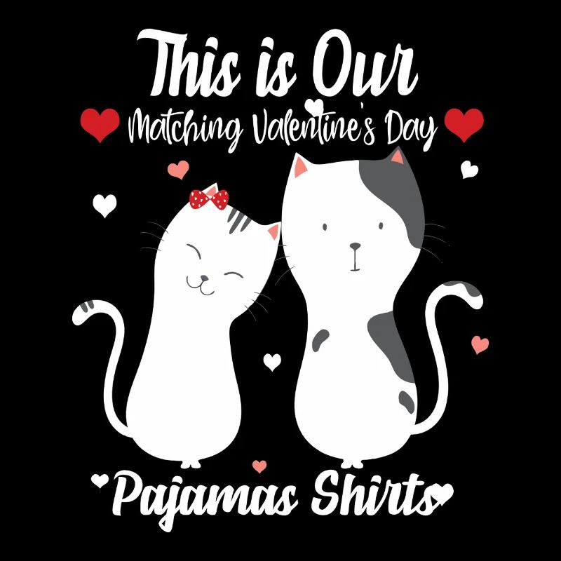 Valentine-Katzen-Pajama-Hemden