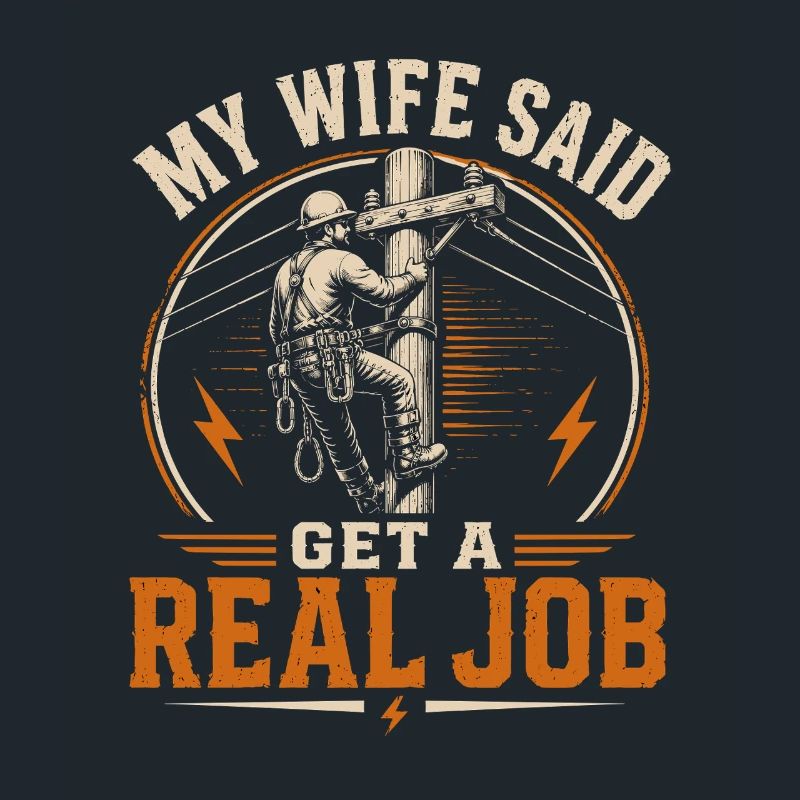 Lineman Electricity Engineer Dad Design