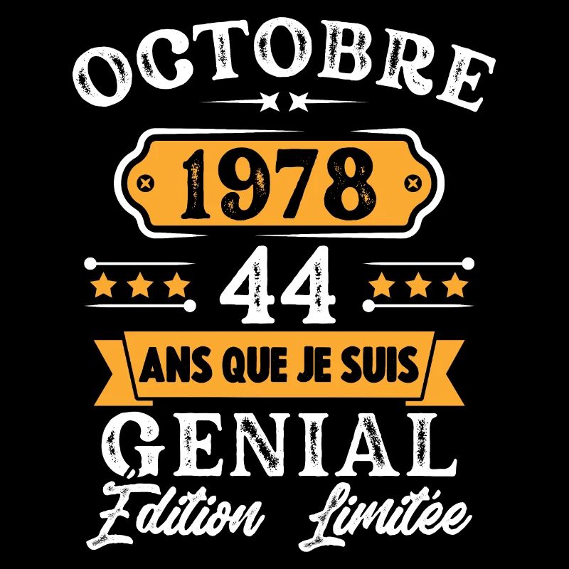 Cadeau D'anniversaire 44 Ans Octobre 1978 Rétro