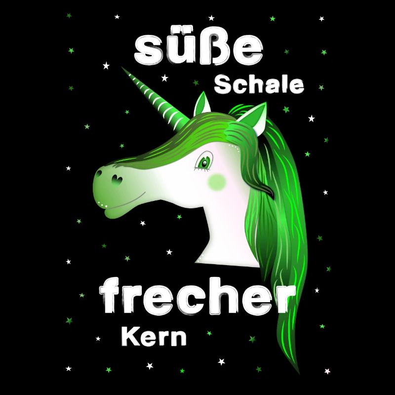 grünes Einhorn frecher süß