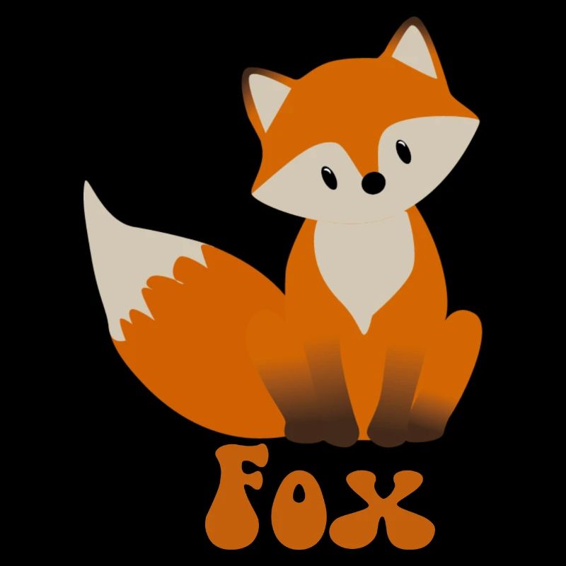Little fox with fox saying for fox fans