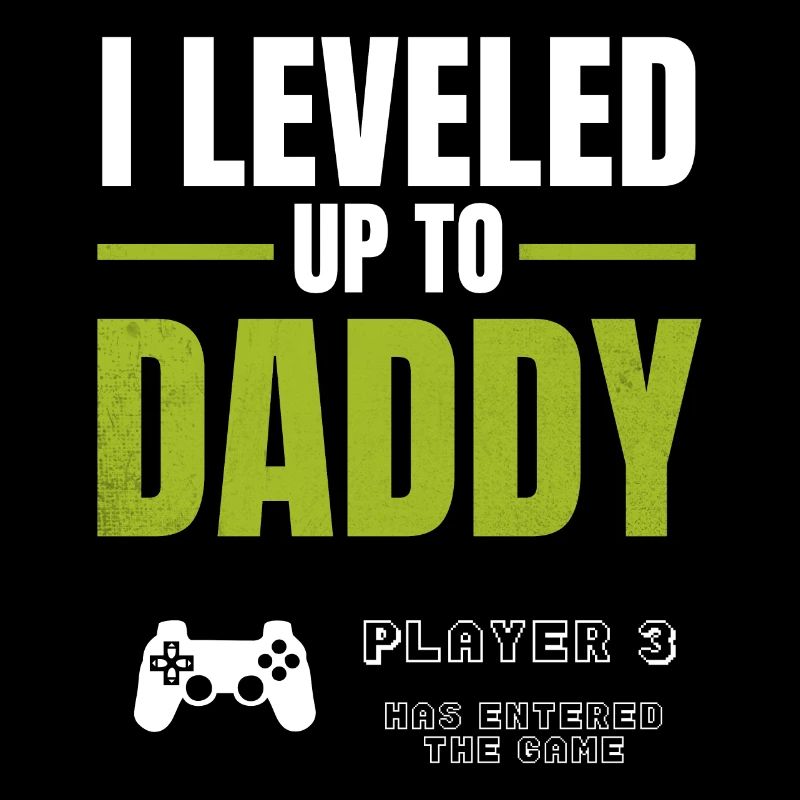 Level Up Daddy – Gamer Väterdesign