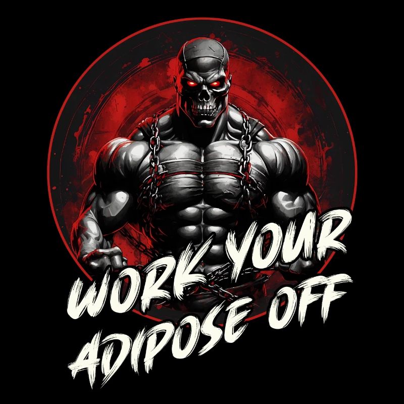 Musculation Motivation Muscle Skull Six Pack