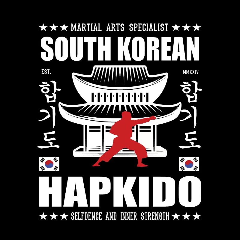 coole Hapkido Kampfsport Design mit Kanji